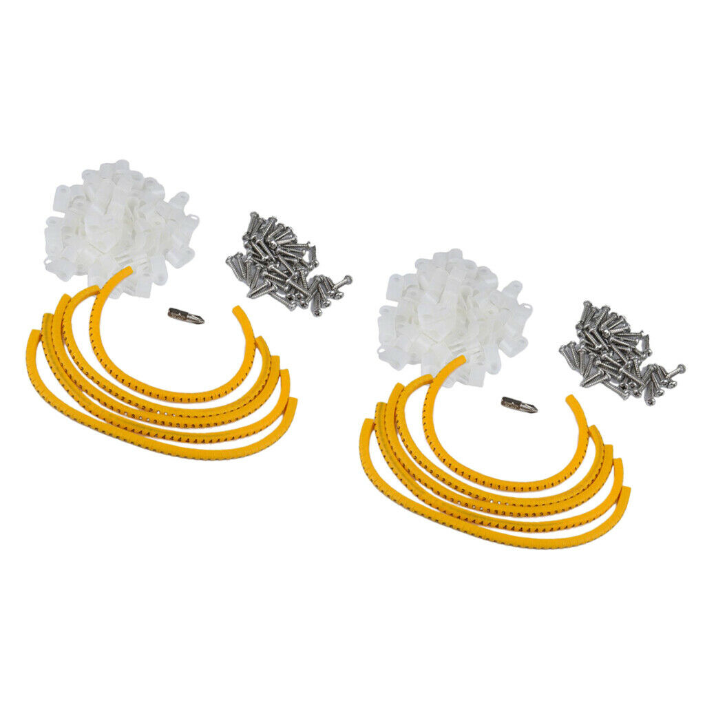 2 Sets Rope Light Clear Mounting Clips Holder with Stainless Steel Screw
