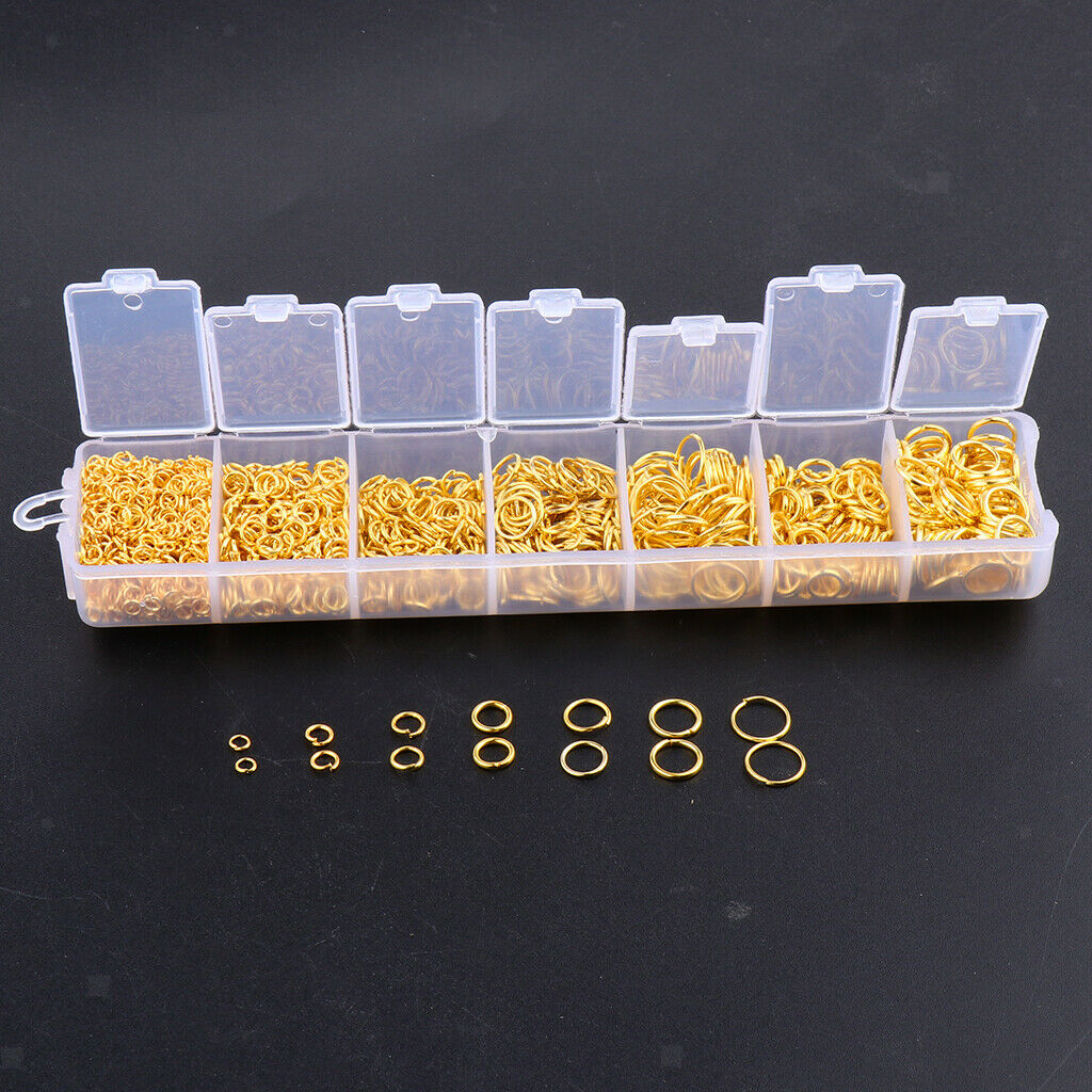 2Box 1500x Metal Open Jump Rings for Jewlery Findings DIY Pendants Supplies