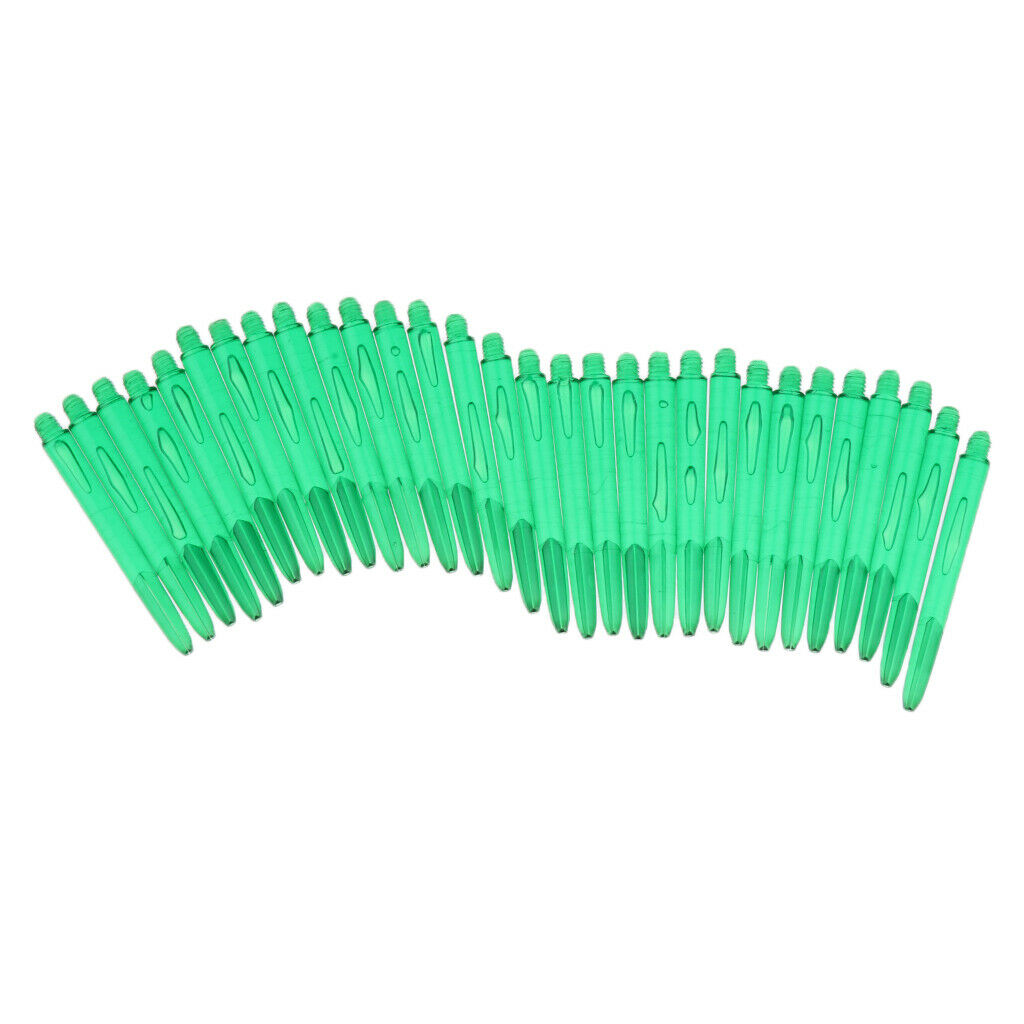30 Pieces Universal Plastic 2BA Dart Shafts Replacement Dart Stems Green