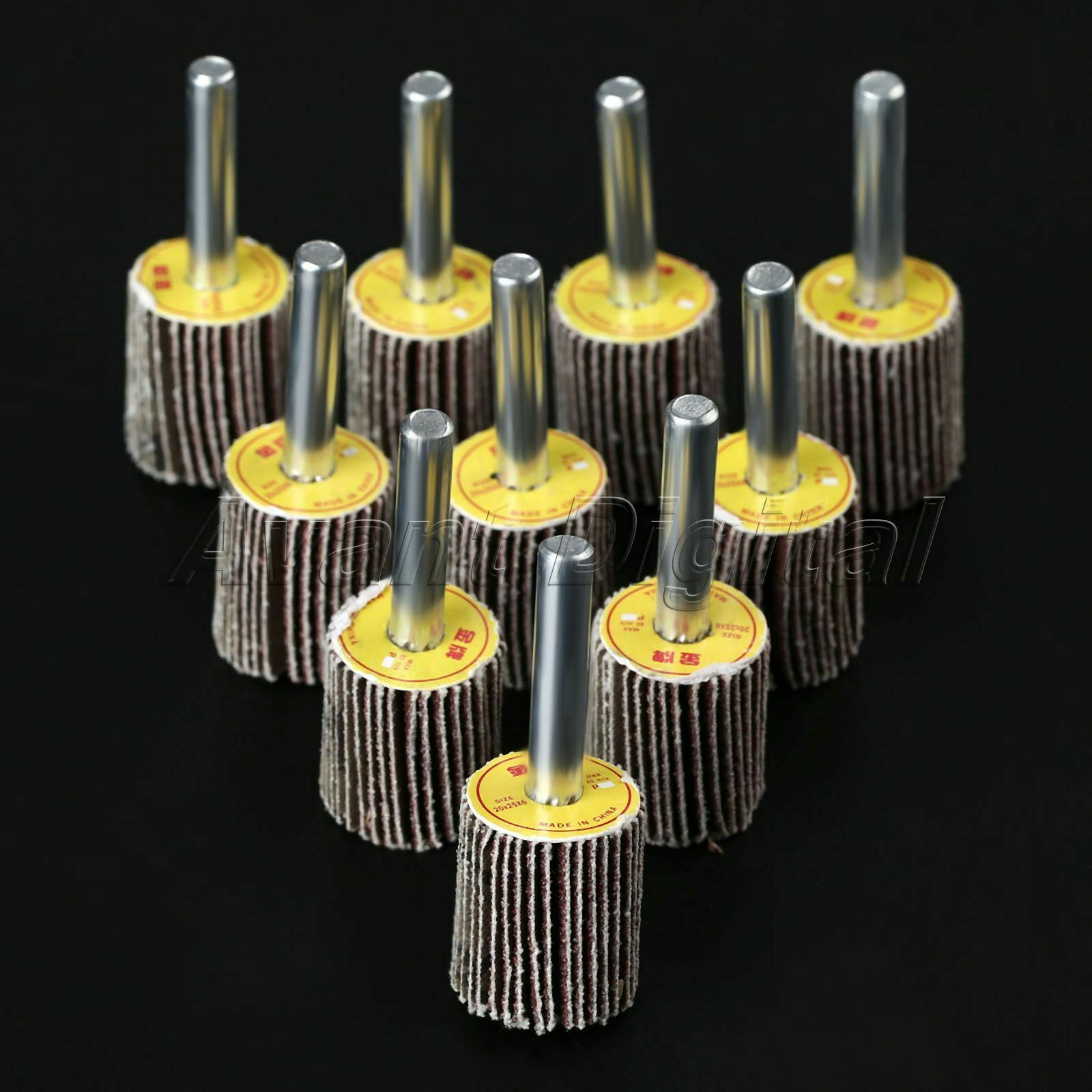 10x 80 Grit Sanding Grinding Flap Wheel Abrasive Woodworking Grinder Rotary Tool
