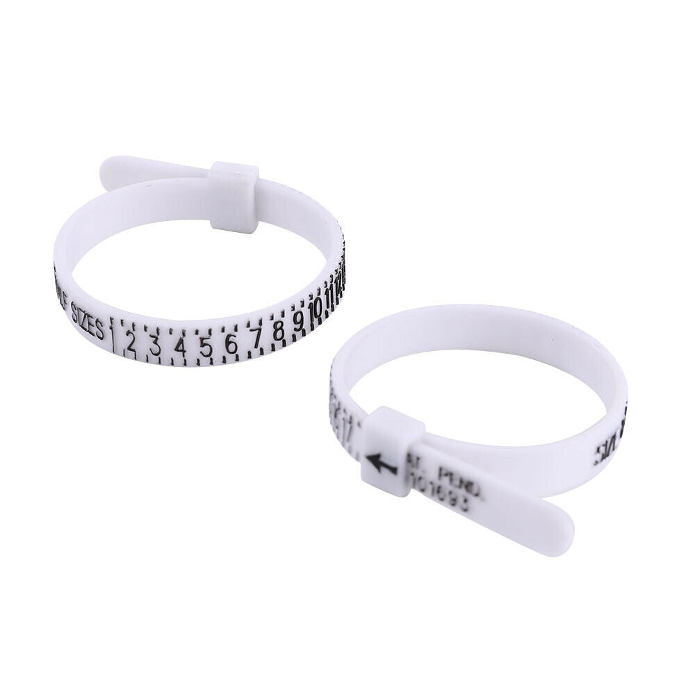 5pcs Ring Sizer Measure Tool Gauge Plastic Finger Sizing Finder Useful 1-17