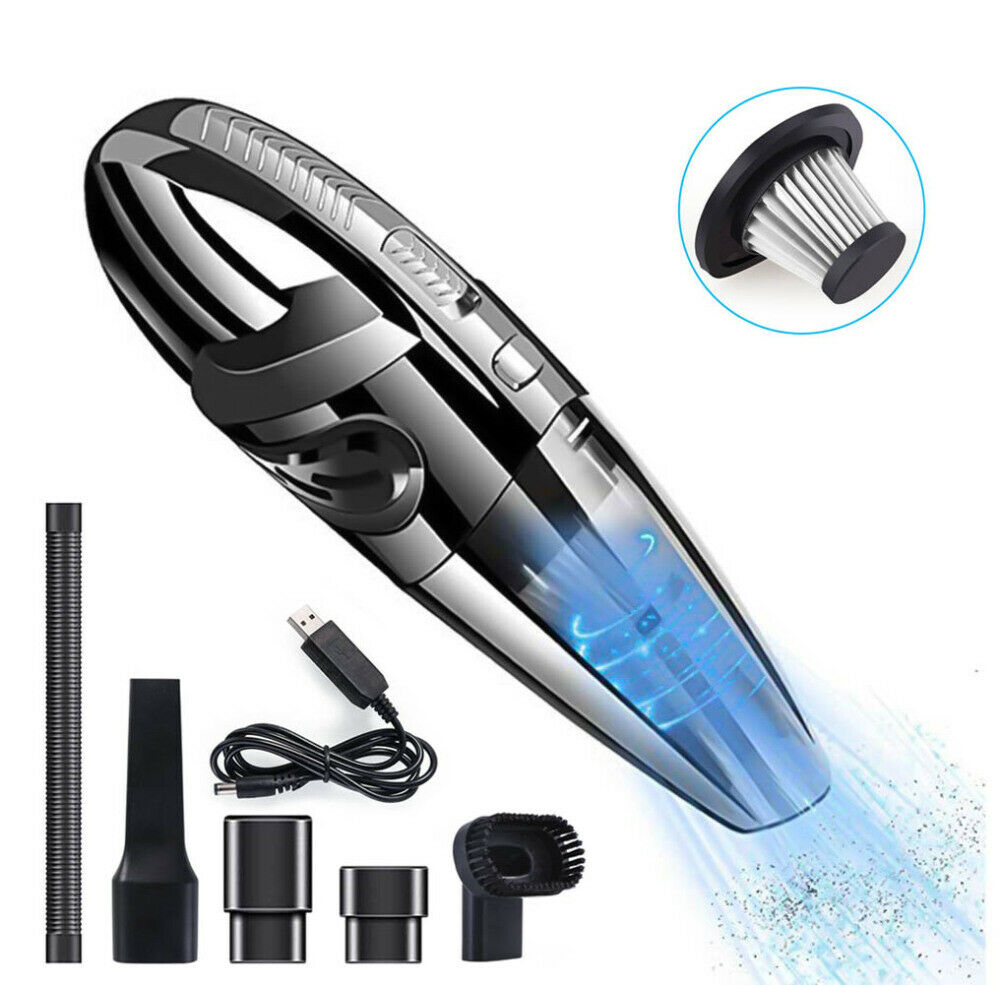 Car USB Cordless Vacuum Cleaner 120W High Power Rechargeable Wet & Dry Portable