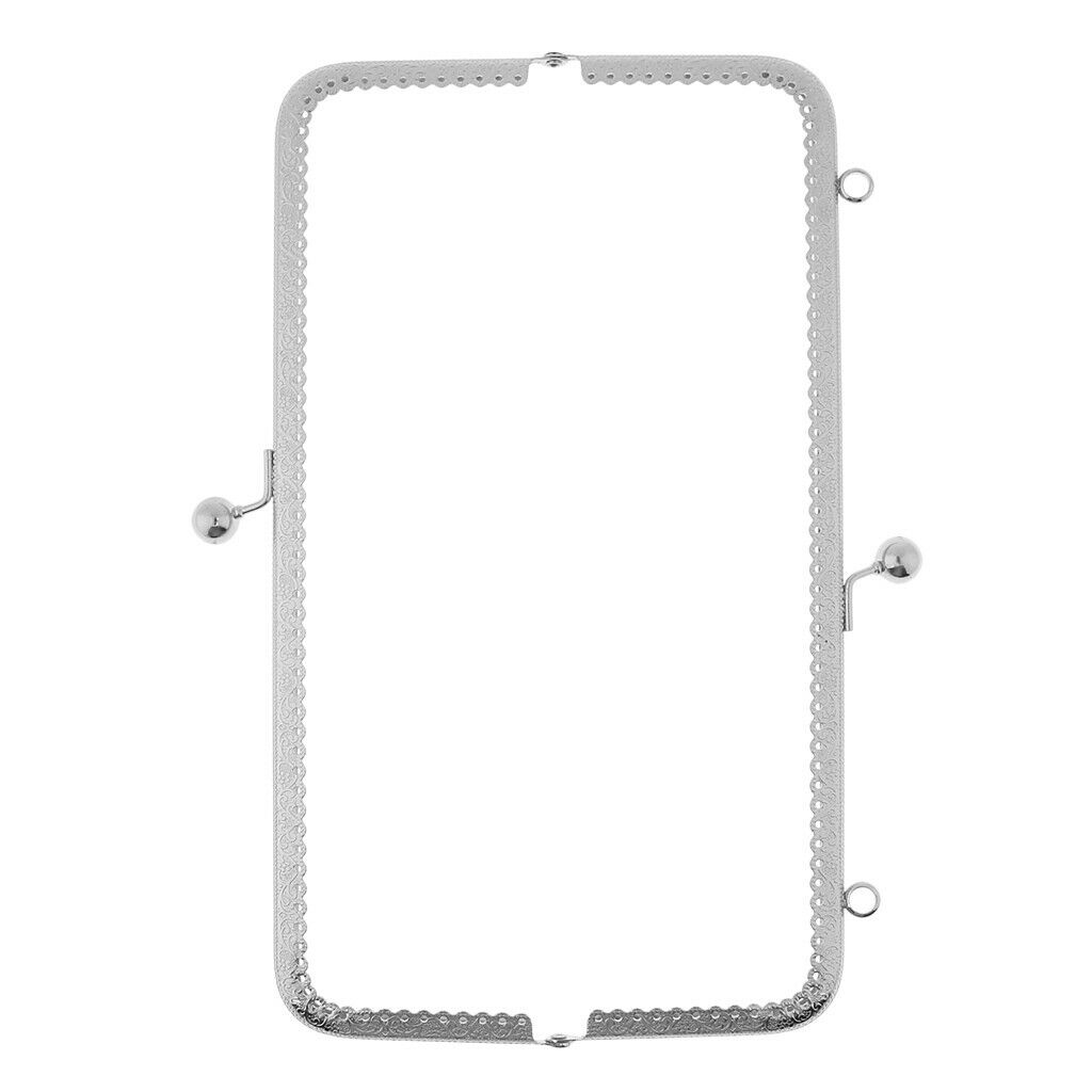 2x Clutch Metal Frame Kiss Clasp Purse Handle Coin Bag Wallet DIY Craft