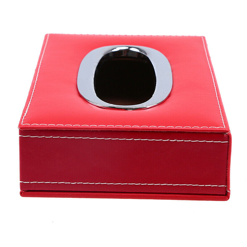1X Universal Leather Car Tissue Box Cover Napkin Paper Holder Towel Dispenser