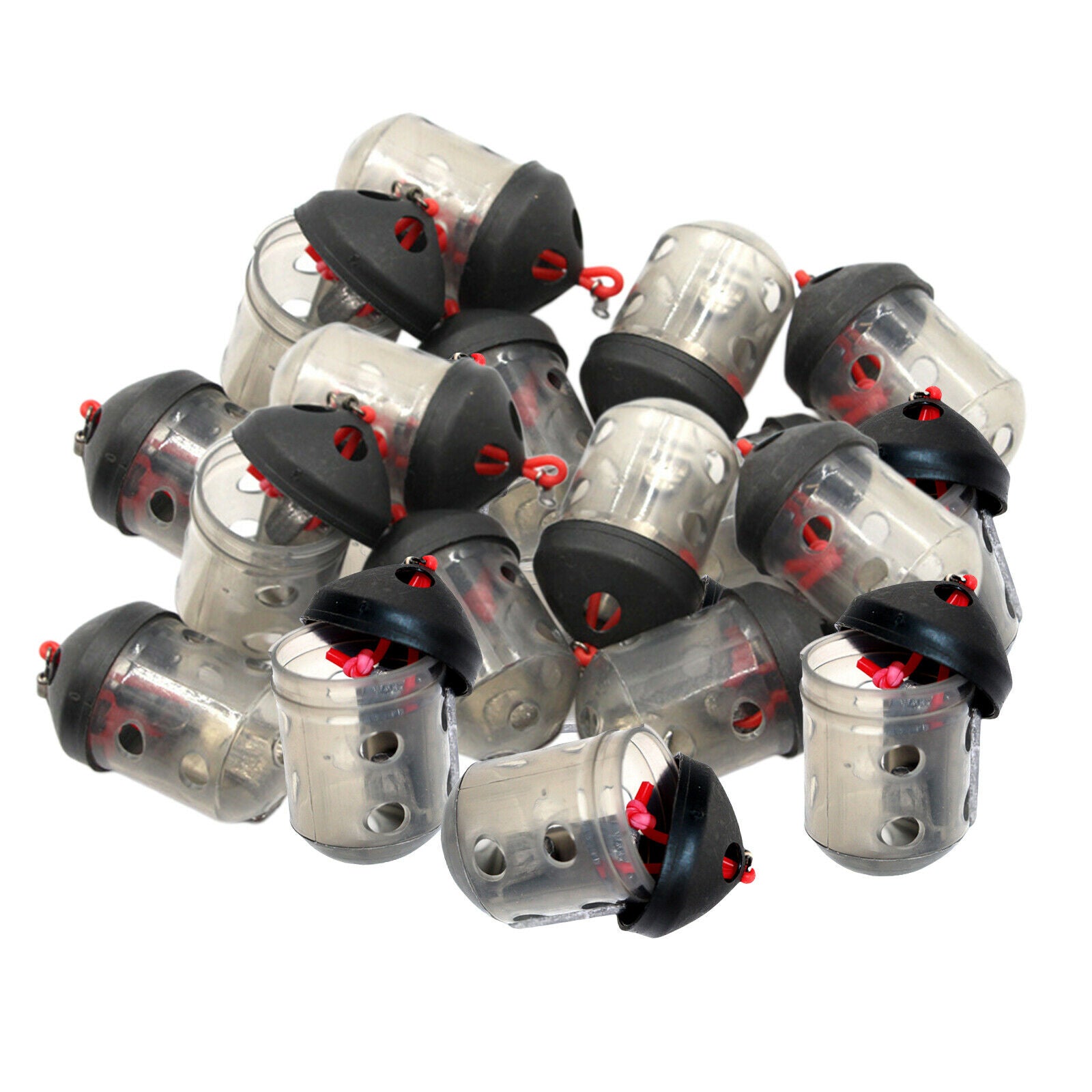20x Carp Fishing Bait Feeder Holder Pellet Lure Cage Trap Basket Tackle