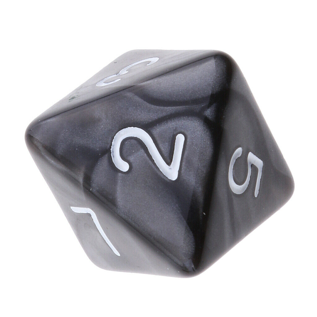 10x D8 Polyhedral Dice 8 Sided Dice for  MTG Black