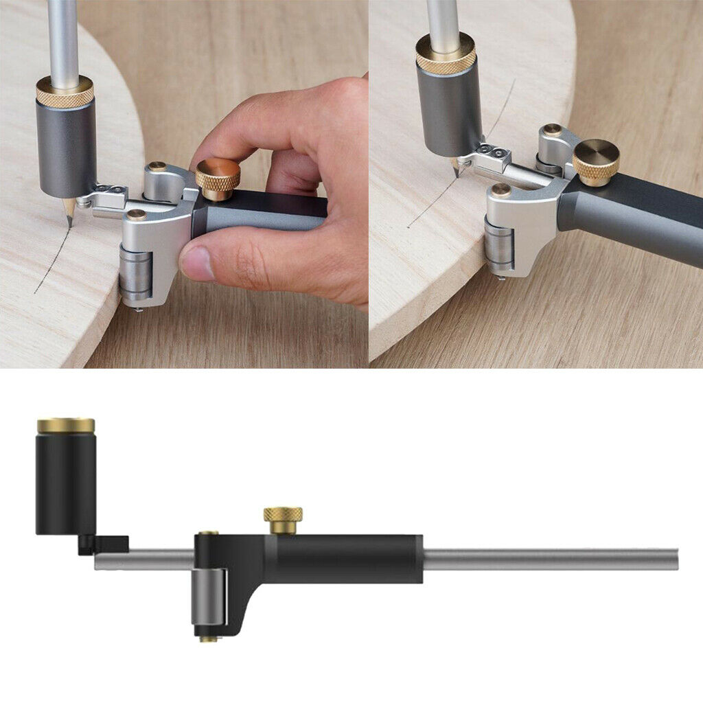 Woodworking Scribe Tool Aluminum Alloy Linear Arc Scriber Accurate 0-120mm