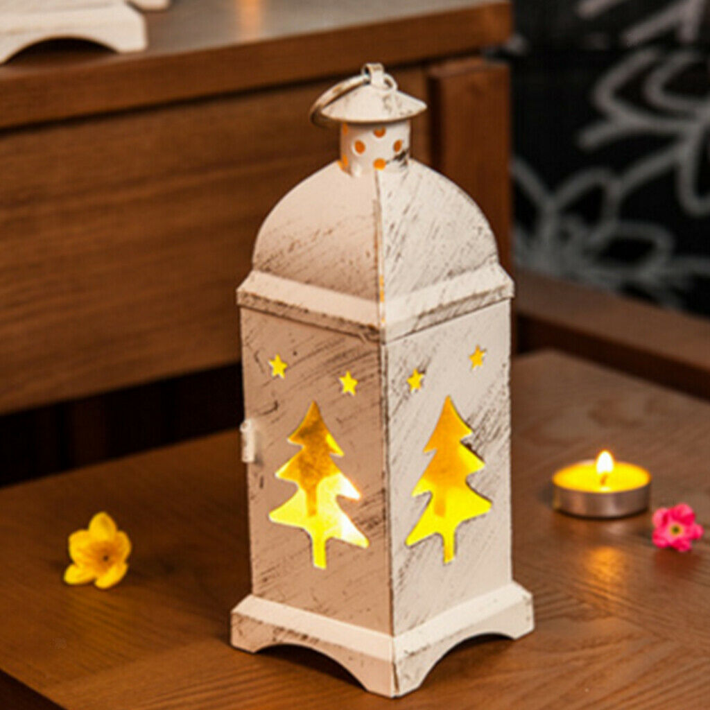 1 Pack Moroccan Style Hanging Candlestick Hollowed Tea Light Holder Garden