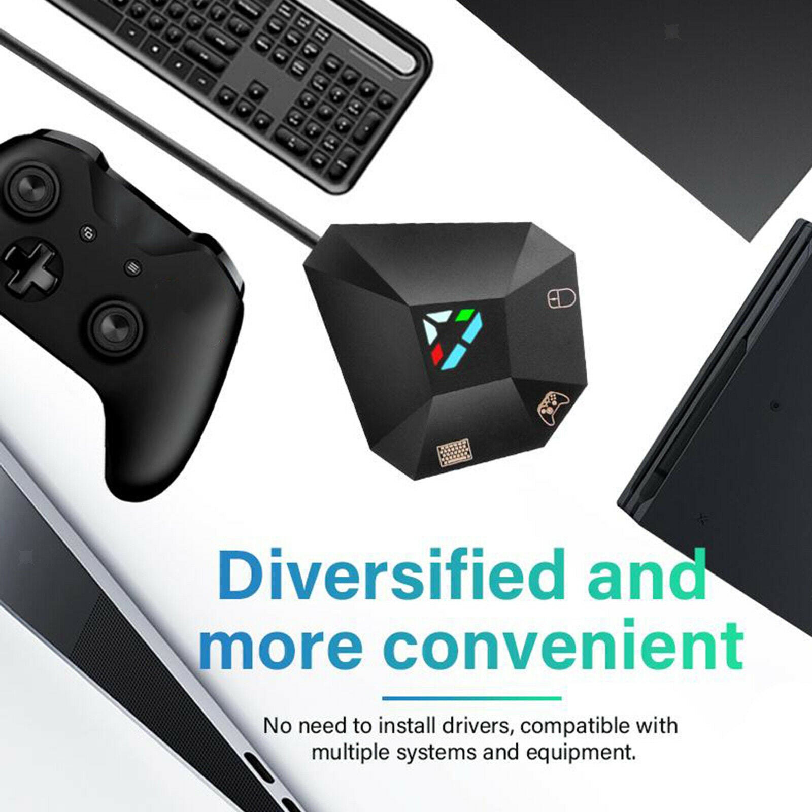 Black Keyboard and Mouse Converter Adapter N-Switch Professional Accessories