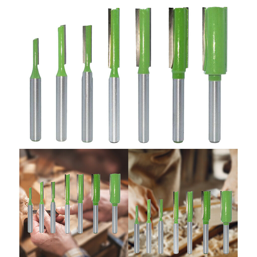 7Pcs 6mm Shank Carpenter Woodworking Router Bit Set Milling Cutter Tool