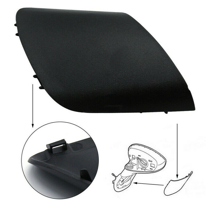 For Fiat Grand Punto Black Car Side Door Rearview Side Mirror Cover Rearview Cap