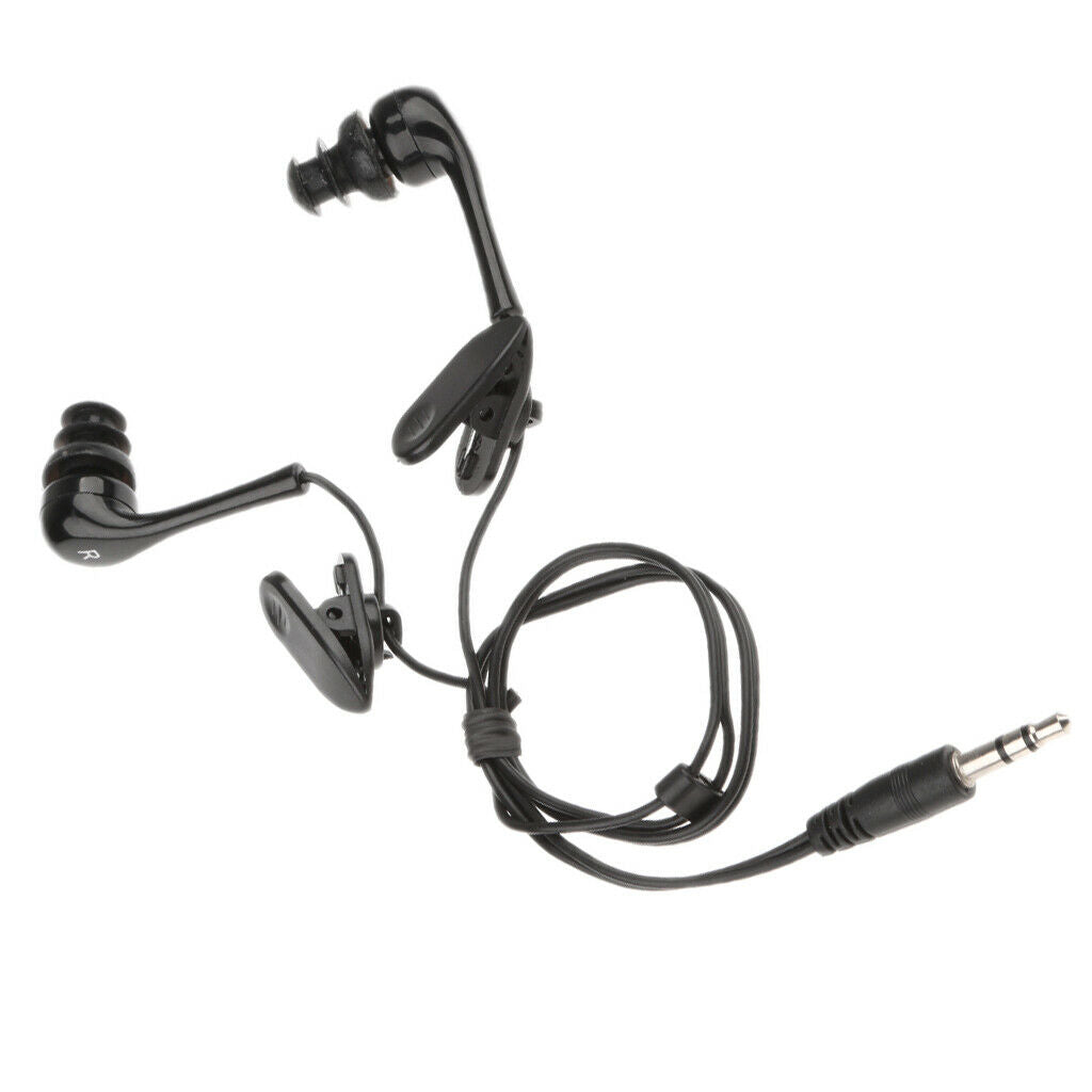2Pieces 3.5mm Sport Underwater Audio Waterproof Earphone Headphones for iPod