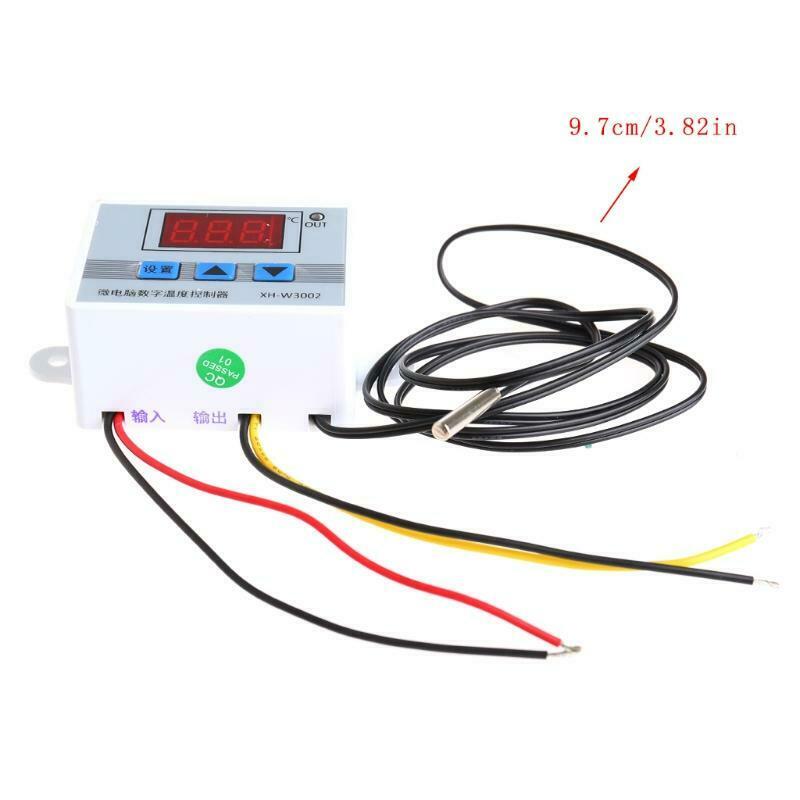 220V Digital LED Temperature Controller Thermostat Switch Probe Sens