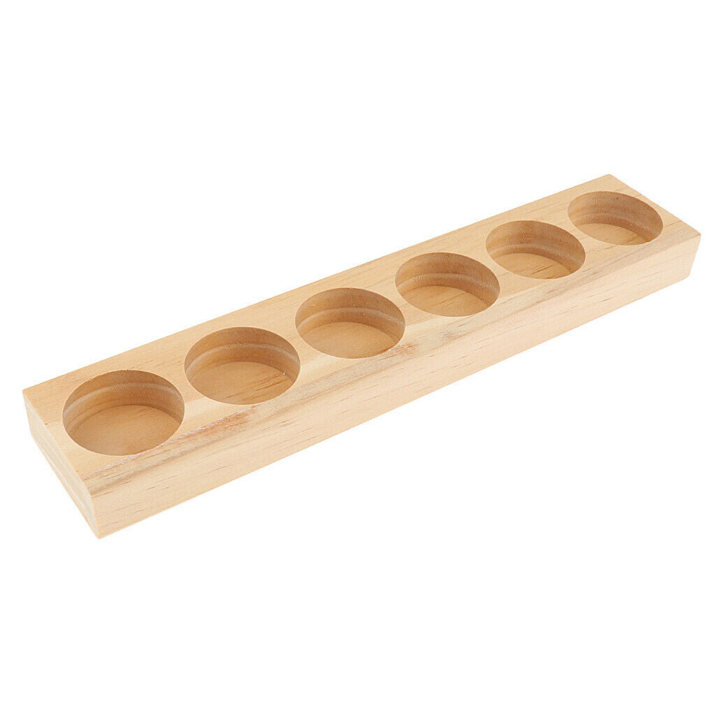 Aromatherapy Essential Oil Organizer Rack Wooden Storage Case Stand Holder Tray
