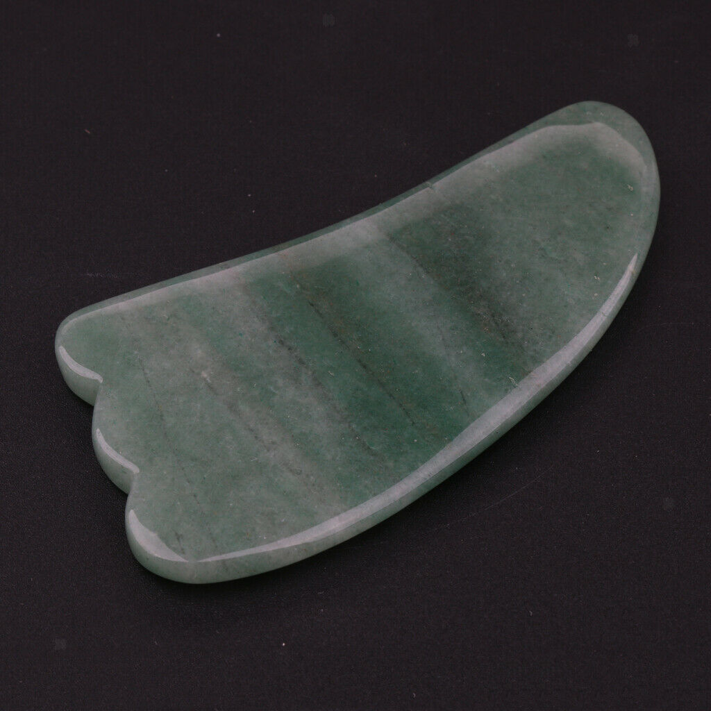 2 Pcs Natural Jade Guasha Board Gua Sha Scraping Tool Face Body SPA Massage