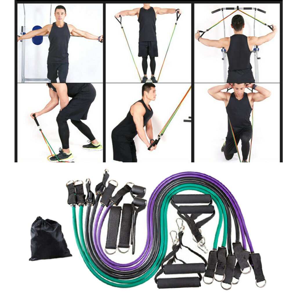Elastic Resistance Bands Set Ankle Strap Rehab Yoga Pilates Heavy Workout Bands