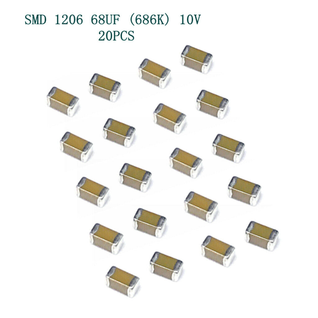 20pcs 68uF Samples kit Electronic DIY kit Ceramic Chip Capacitors 10V