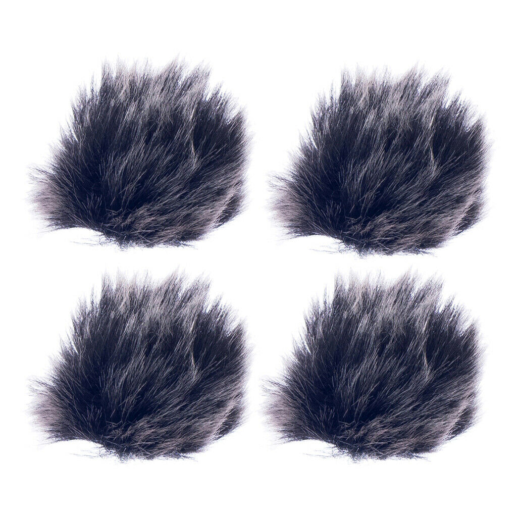 4Pcs Wind Muff Lapel Lavalier Mic Cover Removable Accessory for Outdoor