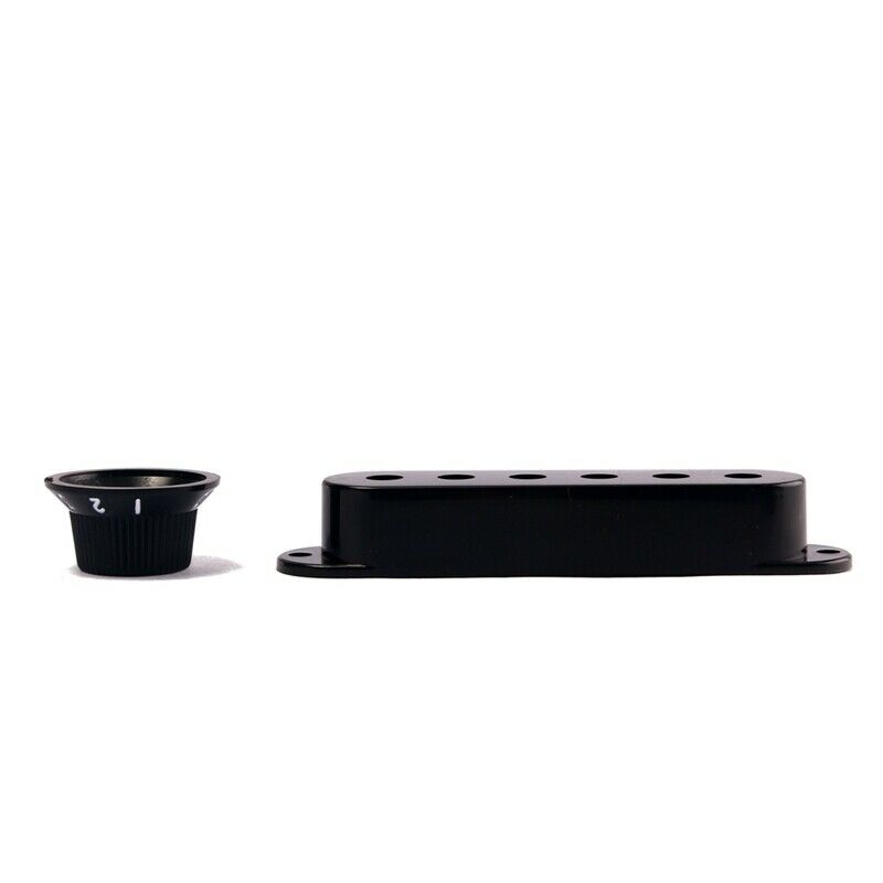 3Pcs Durable Guitar Pickup Cover Volume Tone Knobs Switch Tip Parts Set,Black A1