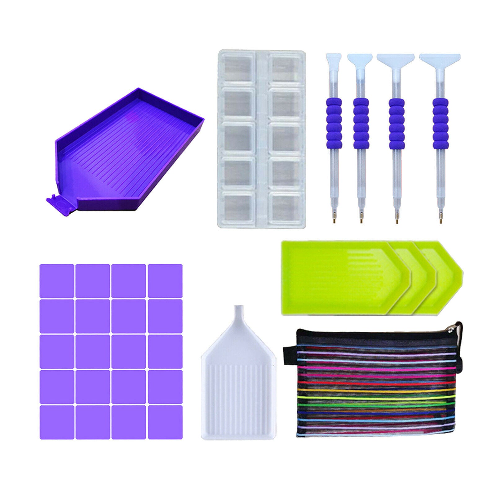 35Pcs Diamond Painting Tools DIY Embroidery Painting Drill Pens Plastic Tray