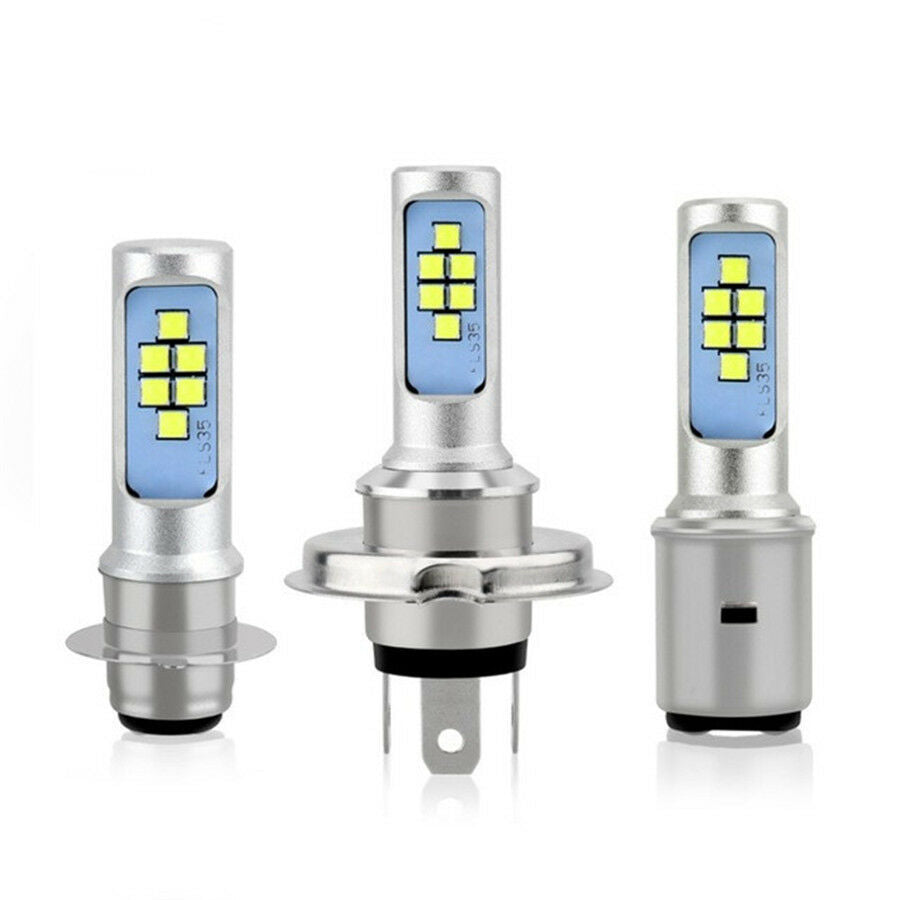 1Pcs P15D 12 SMD LED Motorcycle Headlamp DRL 6000K White for Scooter ATVs, UTVs