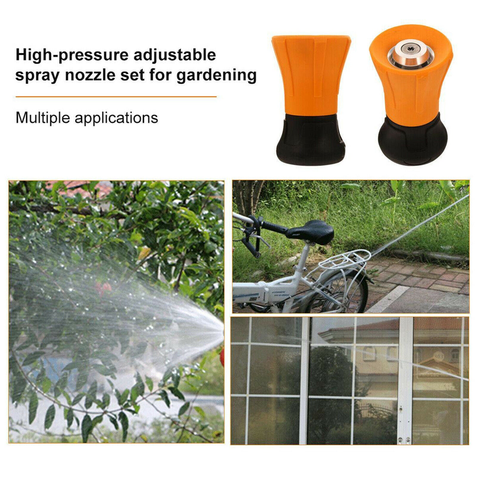 Garden Water Hose Nozzle High Pressure Sprayer for Washing Dirt,Car Cleaning