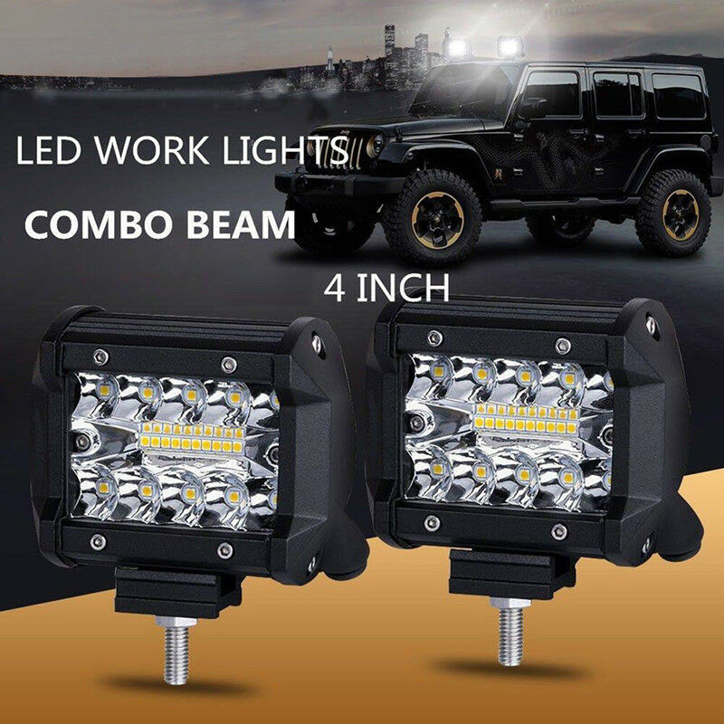 4" Inch 60W 20LED Work Light Flood Spot Combo Offroad Driving Fog Lamp Boat S XC