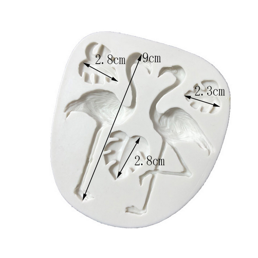 Flamingo Turtle Leaf Silicone Molds Clay Mould Cake Decorating Tools DIY