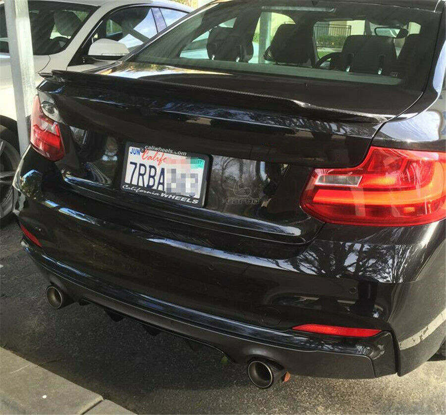 Black Stainless Steel + Carbon Fiber Tip Exhaust Pipe 2.5'' Inlet 3.6'' Outlet