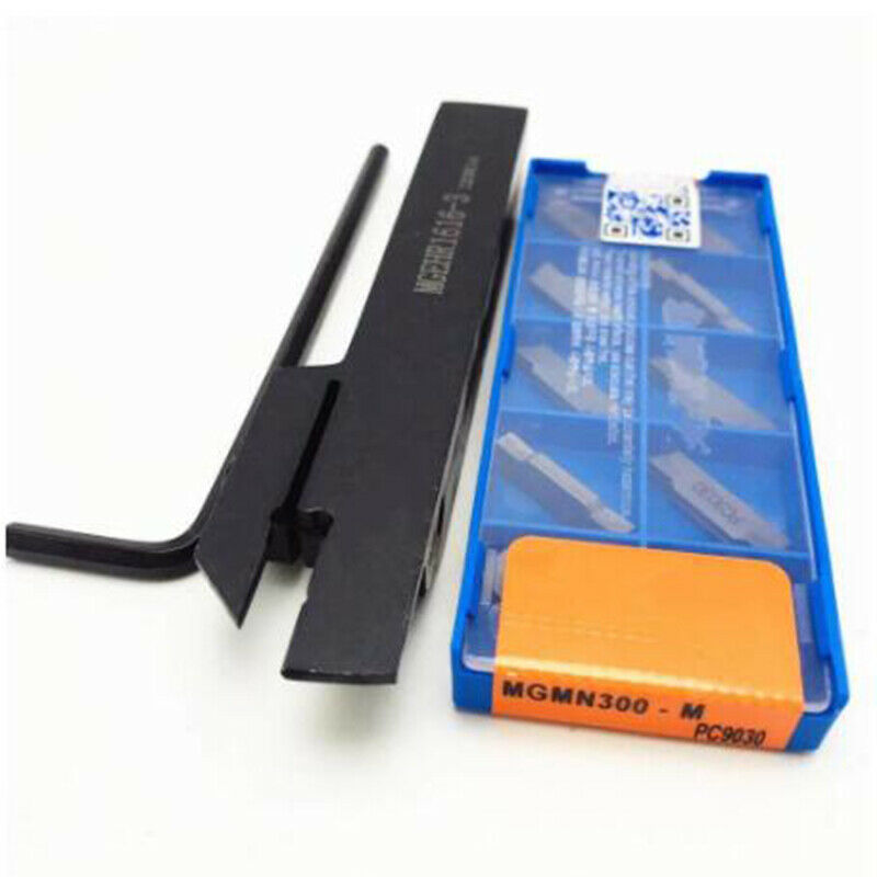 MGMN300-G insert +MGEHR1616-3 External Grooving Tool Turning Holder + L Wrench