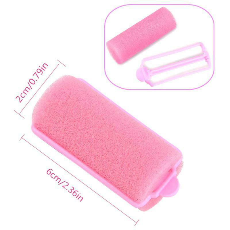 Soft Sponge Hair Rollers Pink DIY Hair Styling Foam Curler Hairdressing Tool