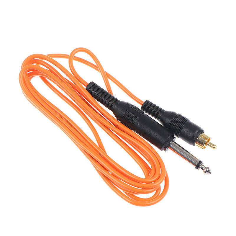 1X Hook Line Straight RCA Clip Cord Wire Cable Interface Insert Tattoo Ma.l8
