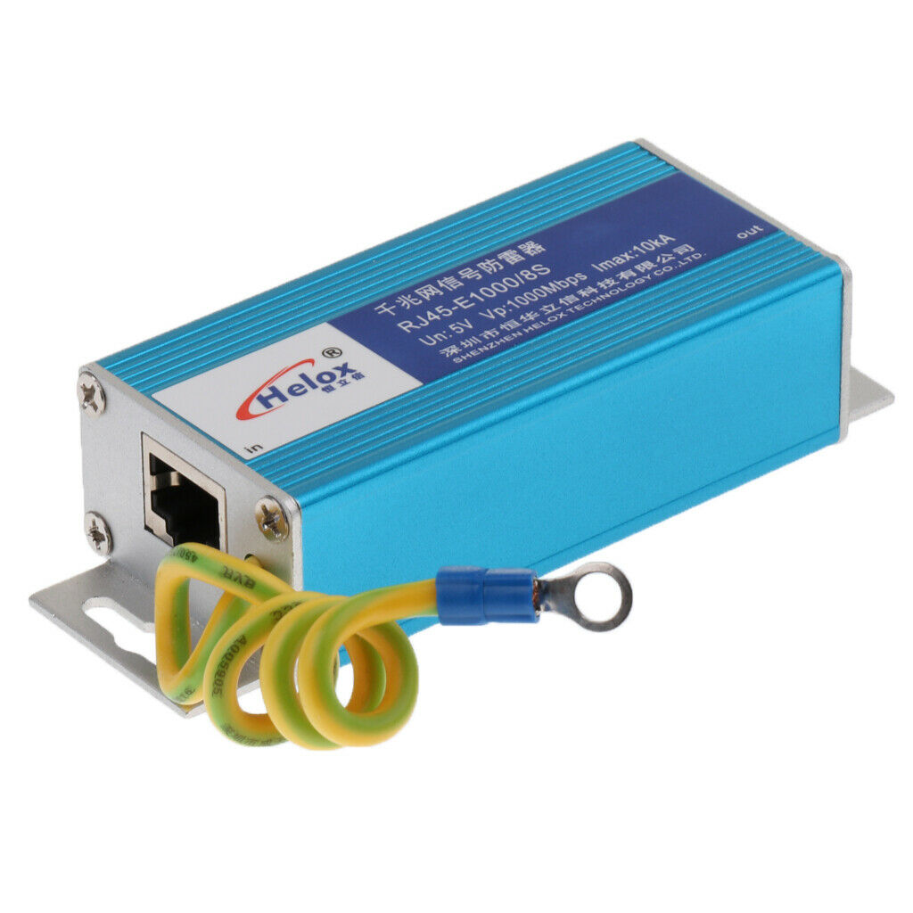 Gigabit Ethernet RJ-45 Surge Protector for Thunder &  Protection