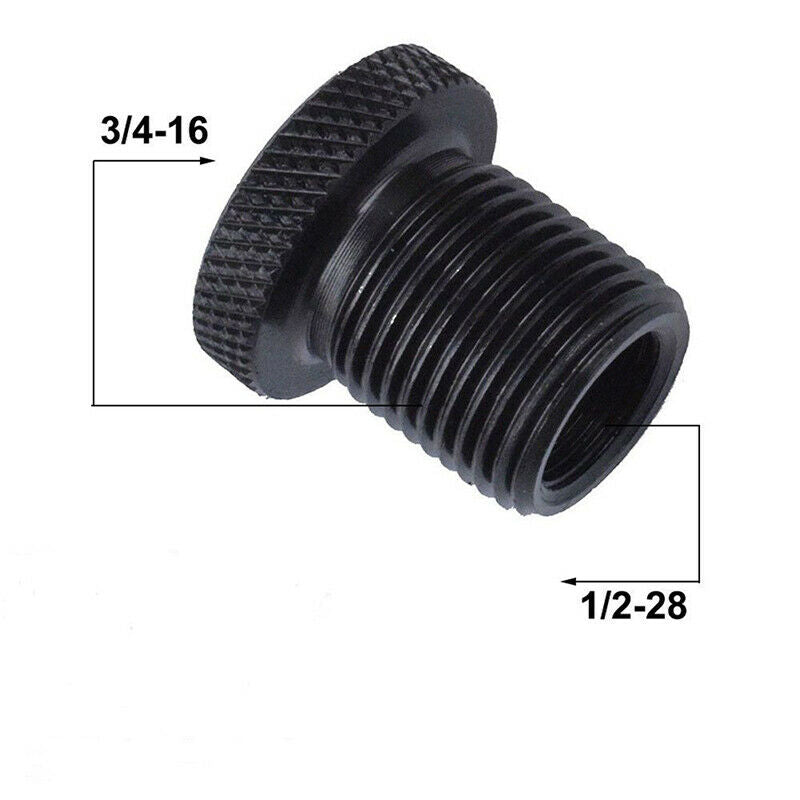 1/2-28 To 3/4-16 Threaded Adapter Automotive Oil Filter  Black Knurled C .l8