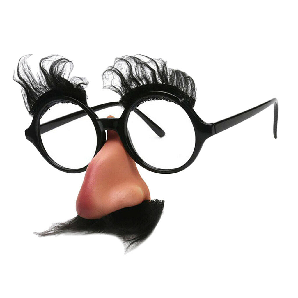 Halloween Glasses Big Nose Black Mustache Eyebrow Eyeglasses Party Photo Props