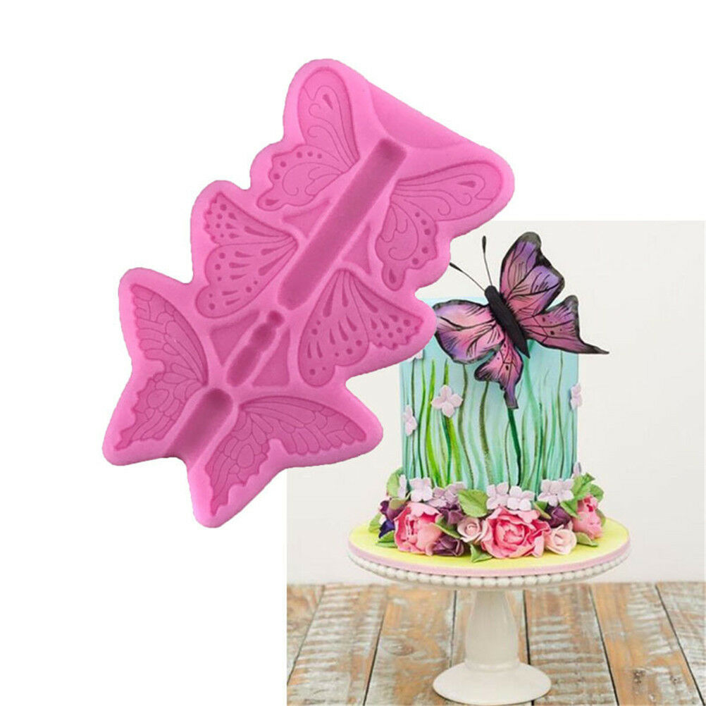 Butterfly Fondant Silicone Mold Cake Decor Baking Clay Gumpaste Chocolate.l8