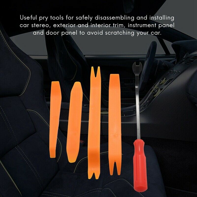 Auto Trim Removal Tool Kit,5 Pcs Car Panel Door Window Tools Kit,Auto Clip X2VV9