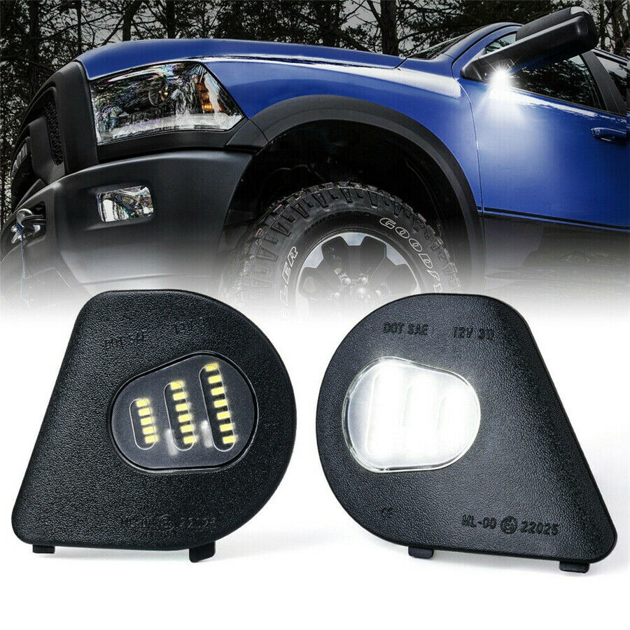 Pair LED Side Mirror Puddle Lights For Dodge Ram 10-19 1500 2500 3500 4500 5500