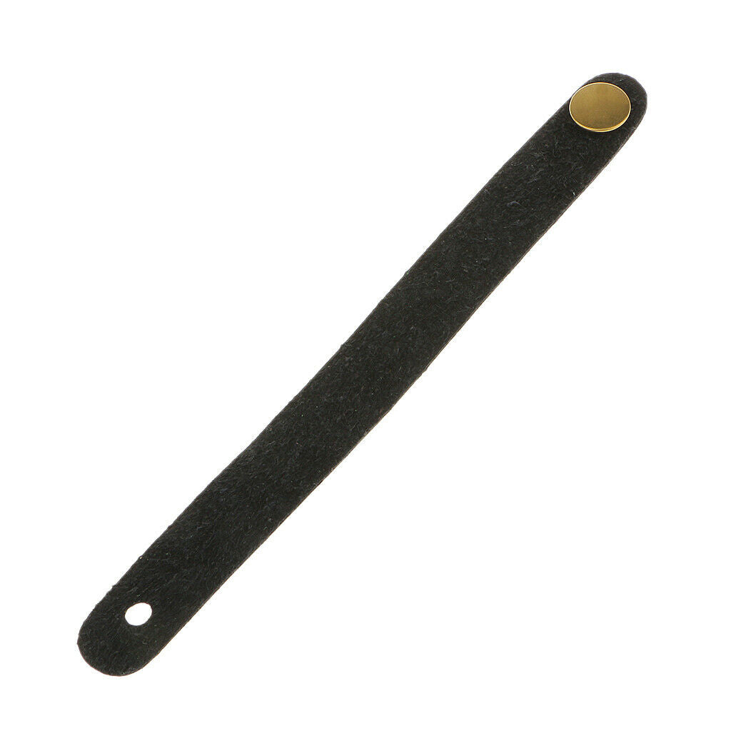 2 Pieces Microfiber Leather Strap Button Holder Acoustic / Folk Guitars DIY