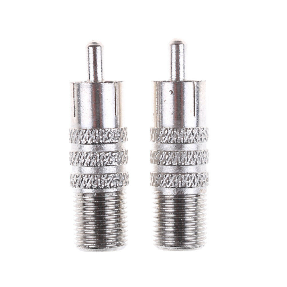 2PCS F-Type F Female to RCA Male Plug RF Coaxial Coax Adapter Connector  JBM FG