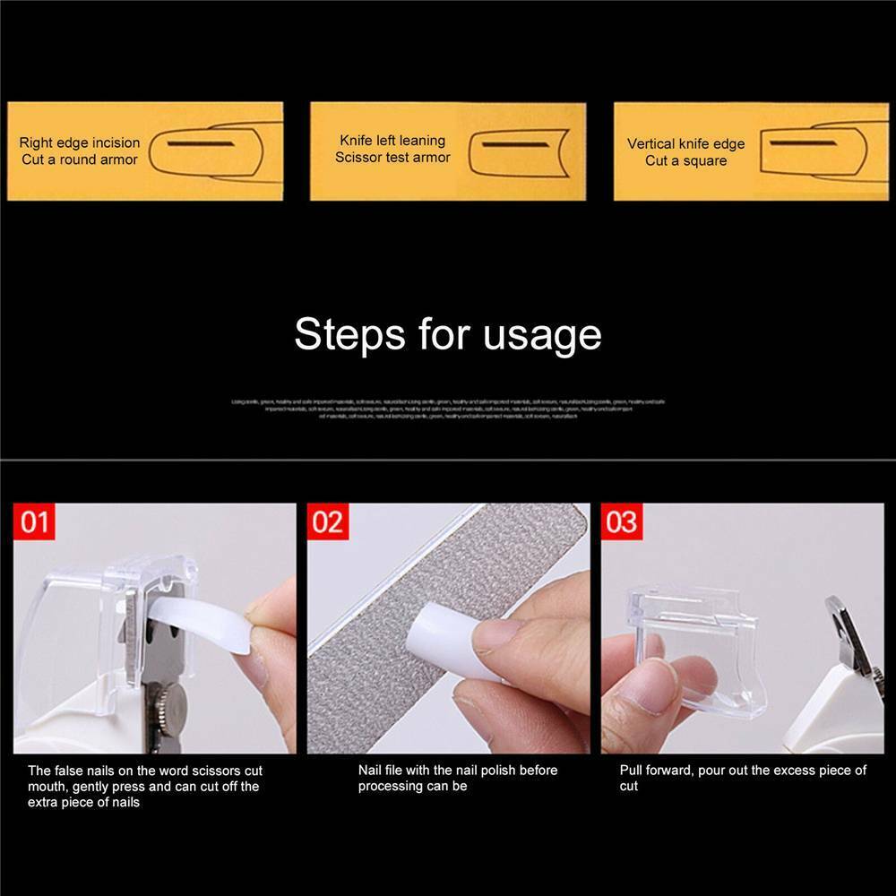 Nail Art French Nail Edge Clipper Cutter Acrylic Gel False Tips Manicure Tool *1