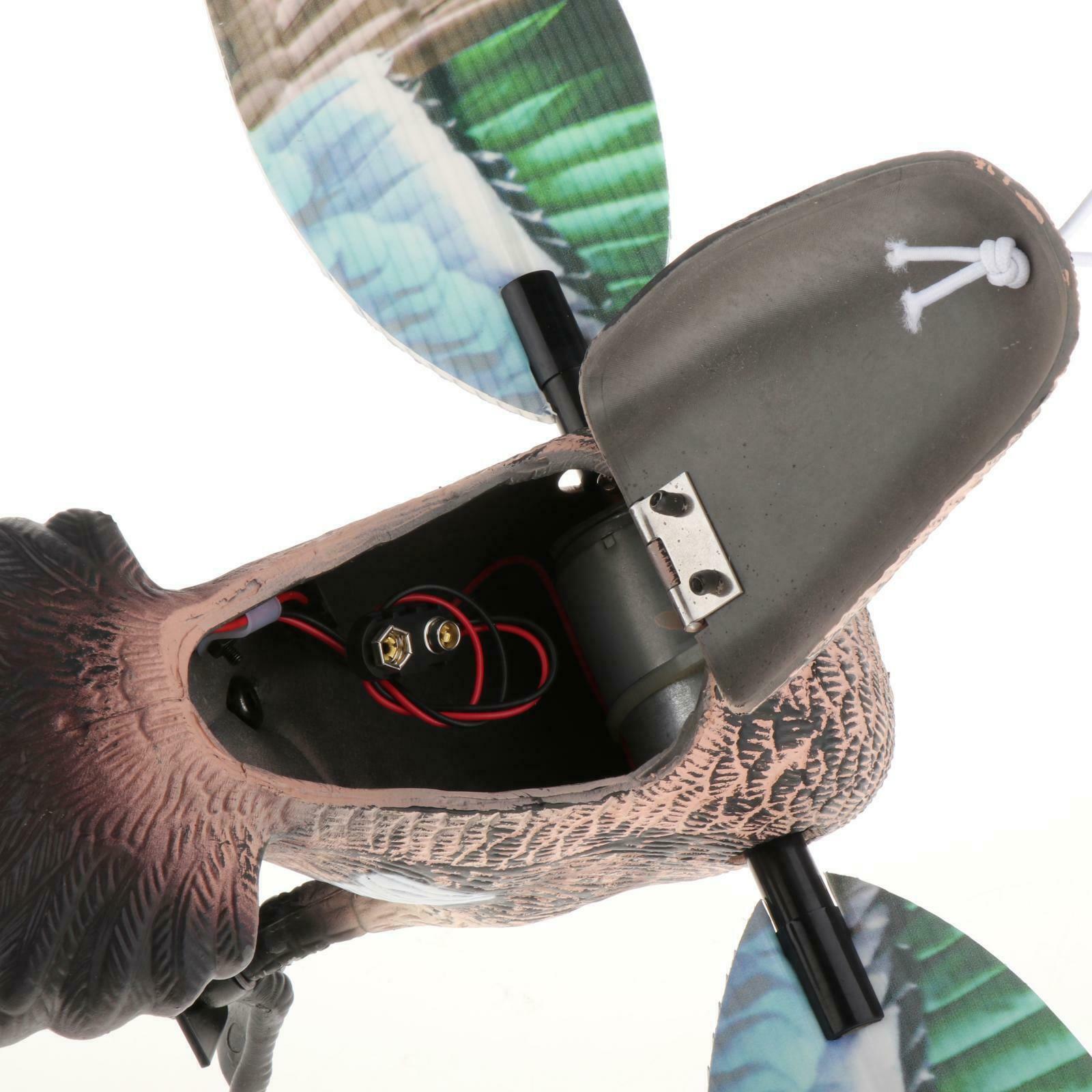 Electric Hunting Mallard Drake Teal Attraction Drake with 37'' Support Stand Rod