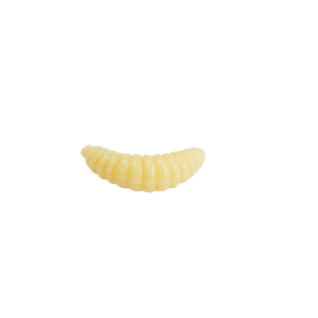 100 Pcs / Set Fishing Soft Maggot Worm Bread Bug Maggot Bait Mixed