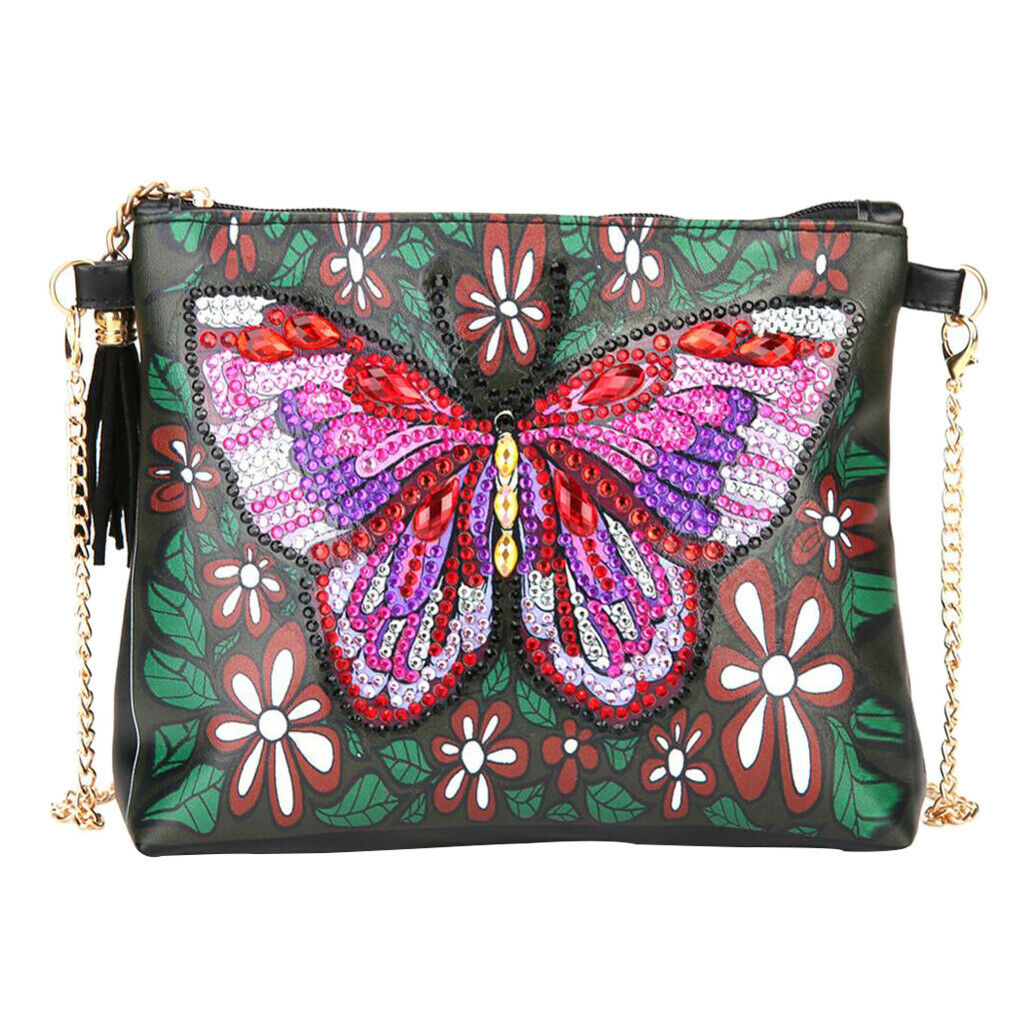 2Pcs DIY Special Drill Diamond Painting Shoulder Bag Metal Chain Handicraft