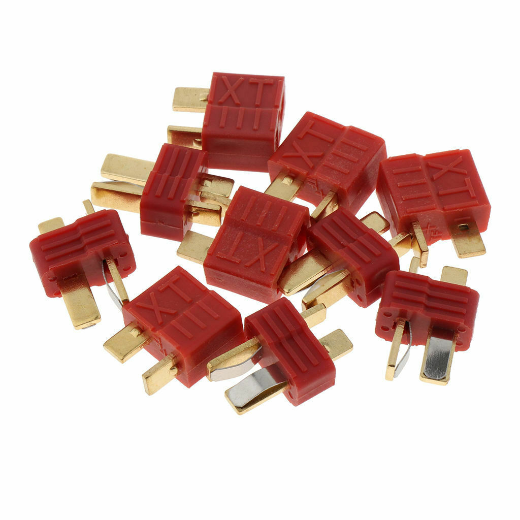 5 Pairs T-Plug Connectors Deans Style Male and Female for RC LiPo Battery