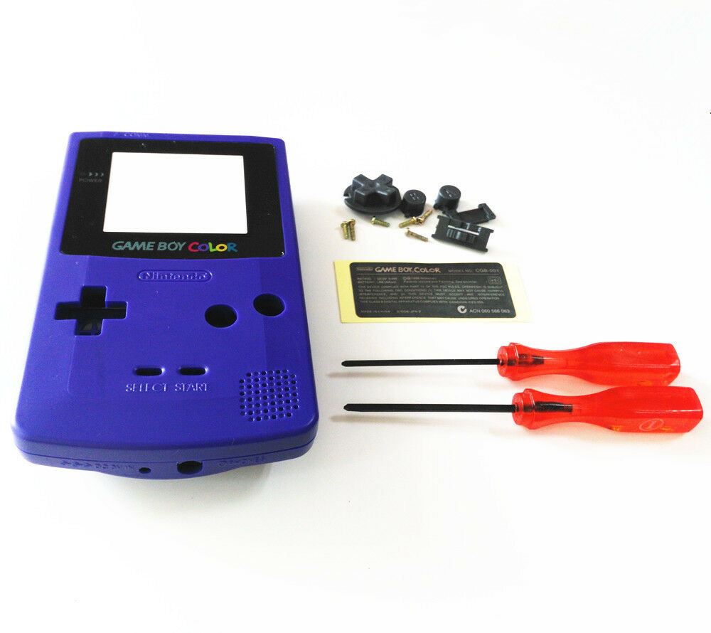 purple  Housing Shell Buttons Mod for Nintendo Game Boy Color GBC