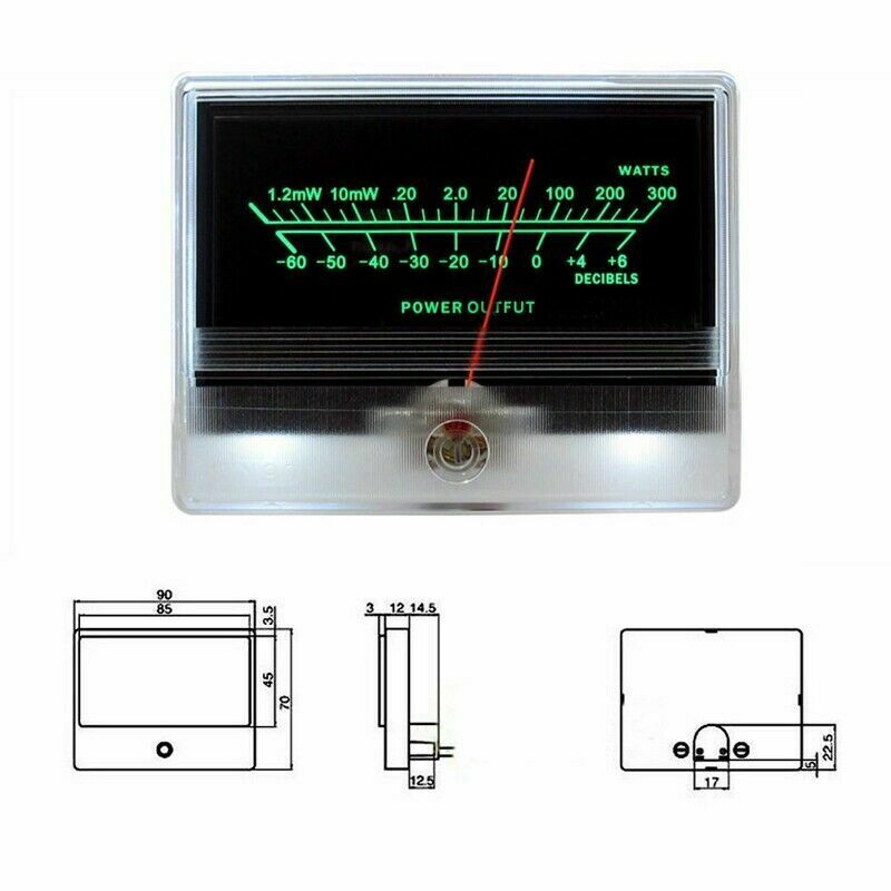 1x Panneau Vu MÃ¨tre TÃªte TN-90A DB Acoustique puissance Amplificateur ChÃ¢ssis W/