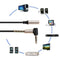 90 Degree 4 pole 3.5mm Male to Female Stereo Audio Extension Cable Cord for IOS