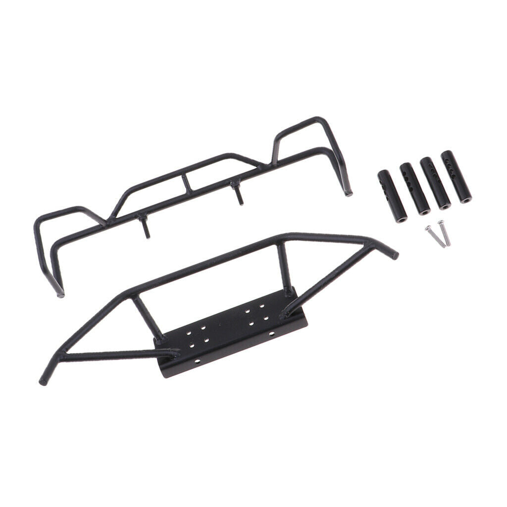 1 Set of Metal Bumpers Front And Rear for 1/10 RC Truck Rock Crawlers