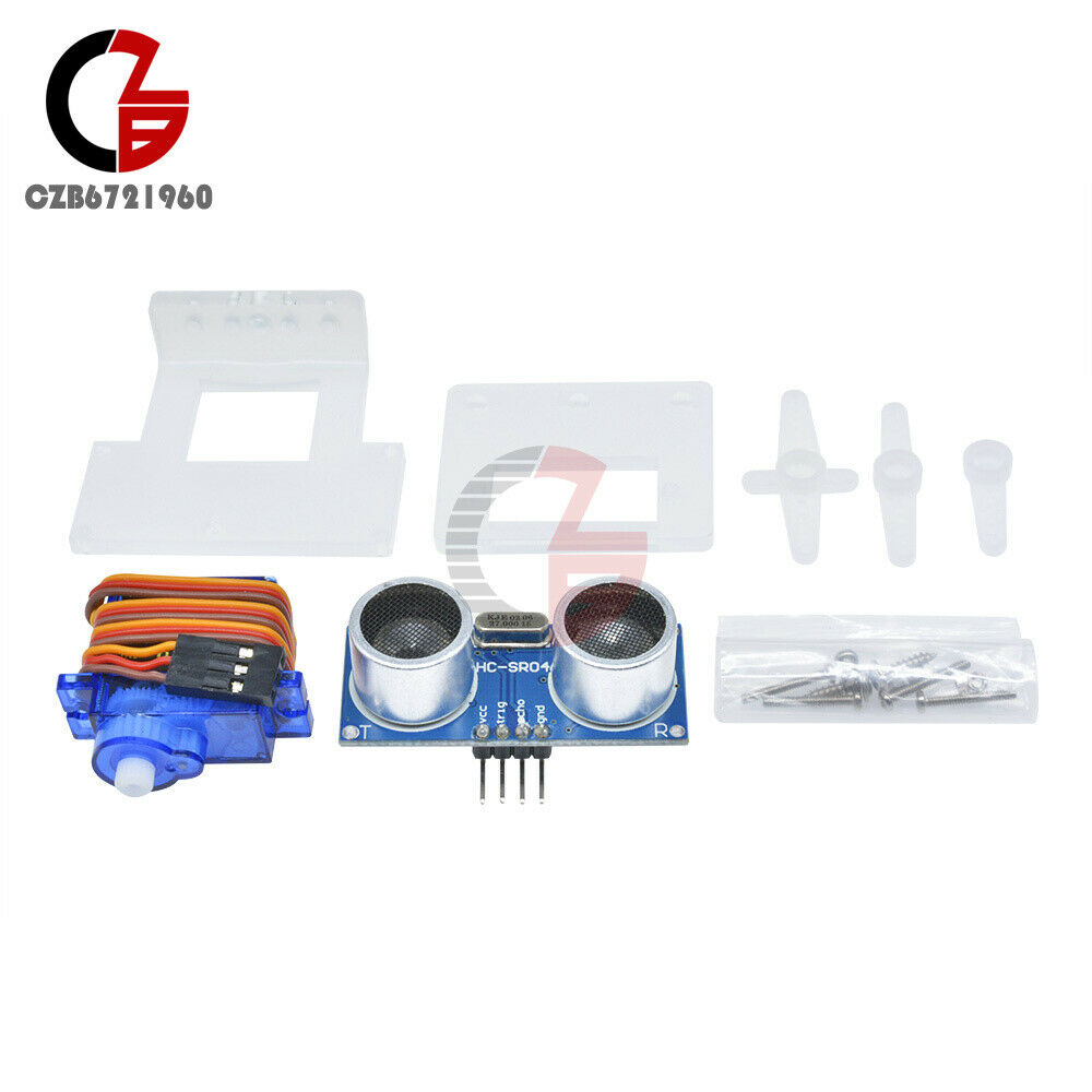HC-SR04 SG90 Servo Ultrasonic Ranging Module & Car Mounting Bracket Kit
